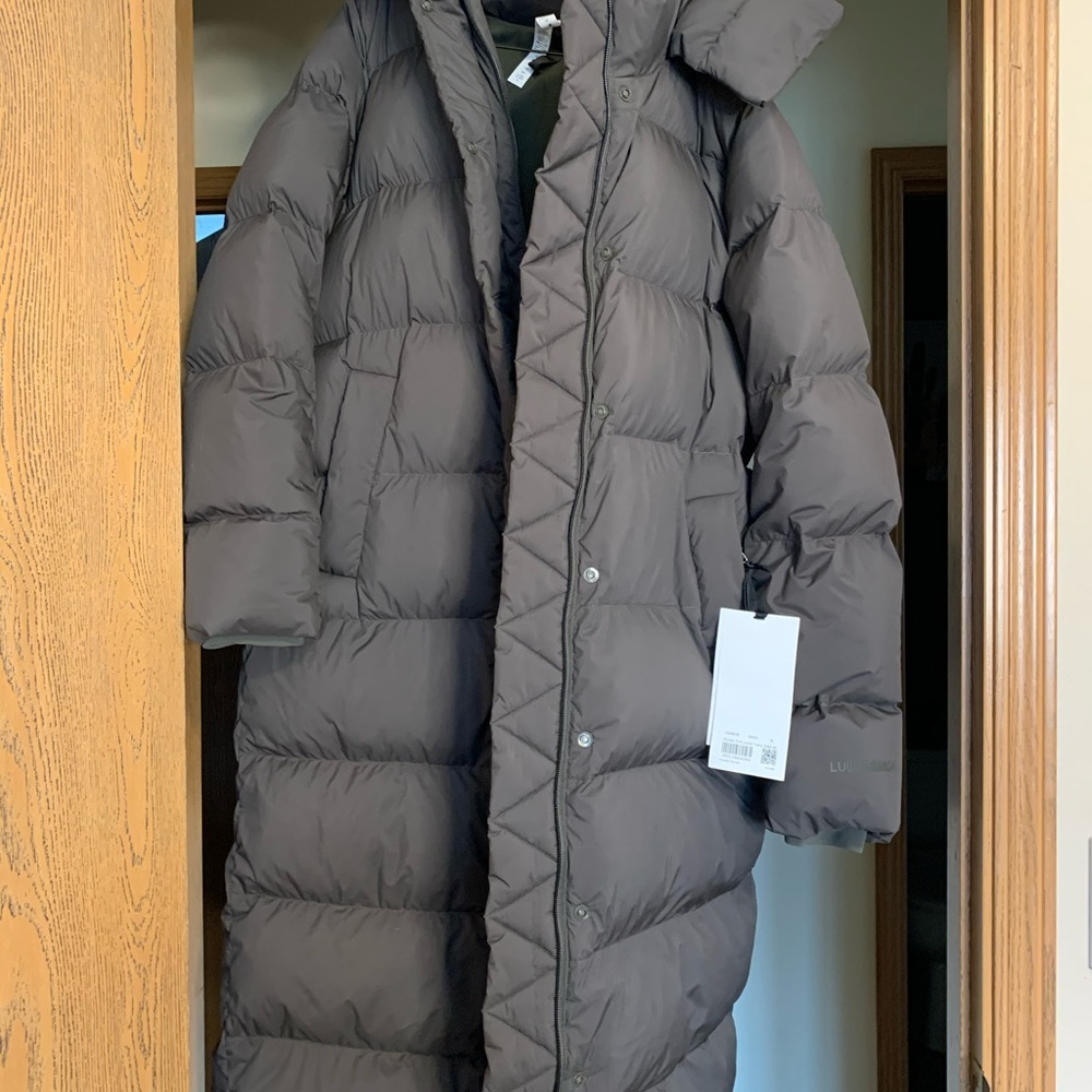Wunder puff jacket *long dark olive lululemon